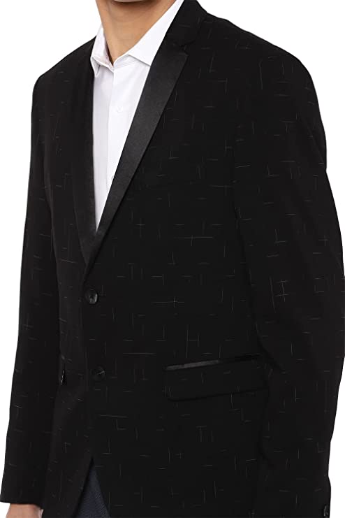 Van Heusen Men's Classic Blazer (VDBZESKFU17337_Black_40) - Image 3