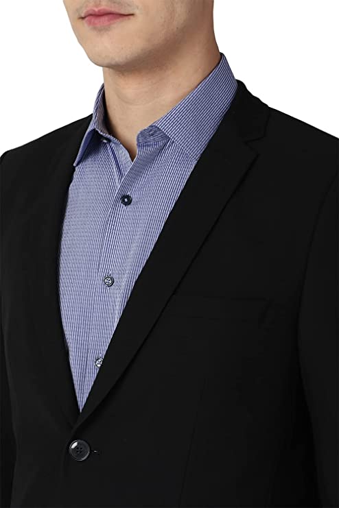 Peter England Men's Slim Fit Blazer (PIBZWNSPS32424_40_Purple, Wine_40) - Image 3