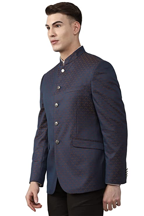 Van Heusen Men's Slim Blazer (VHBZCSLFR20524_Navy_40) - Image 2