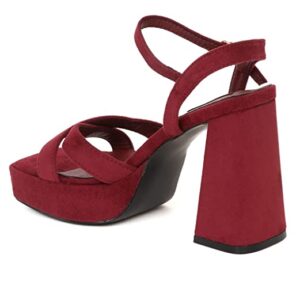 Flat n heels Womens Maroon Sandals FnH 108-MRN