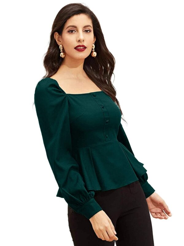 Elyraa Women's Casual Long Sleeve Western Top for Women/Girls - Image 3
