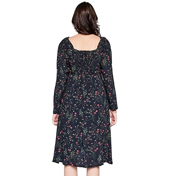 AND Floral Square Neck Viscose Women's Maxi Dress - Image 2
