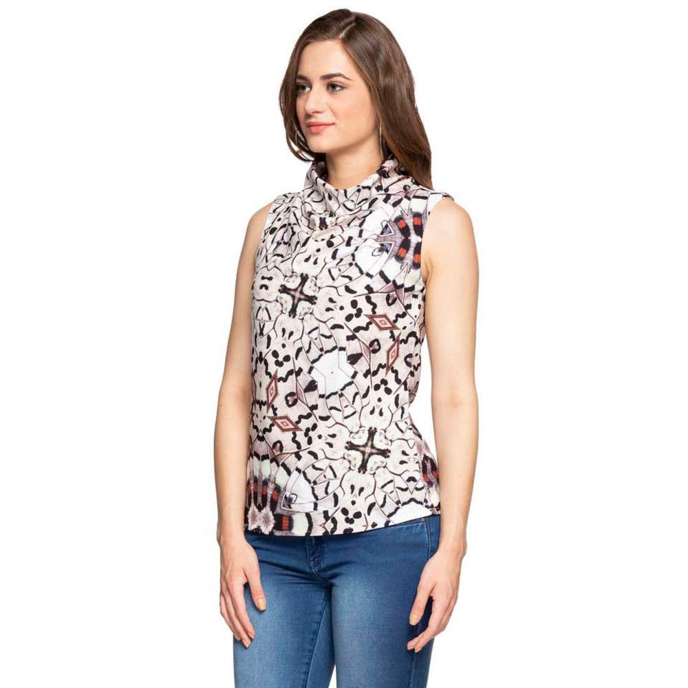 VERO MODA Womens Cowl Neck Printed Top - Image 3
