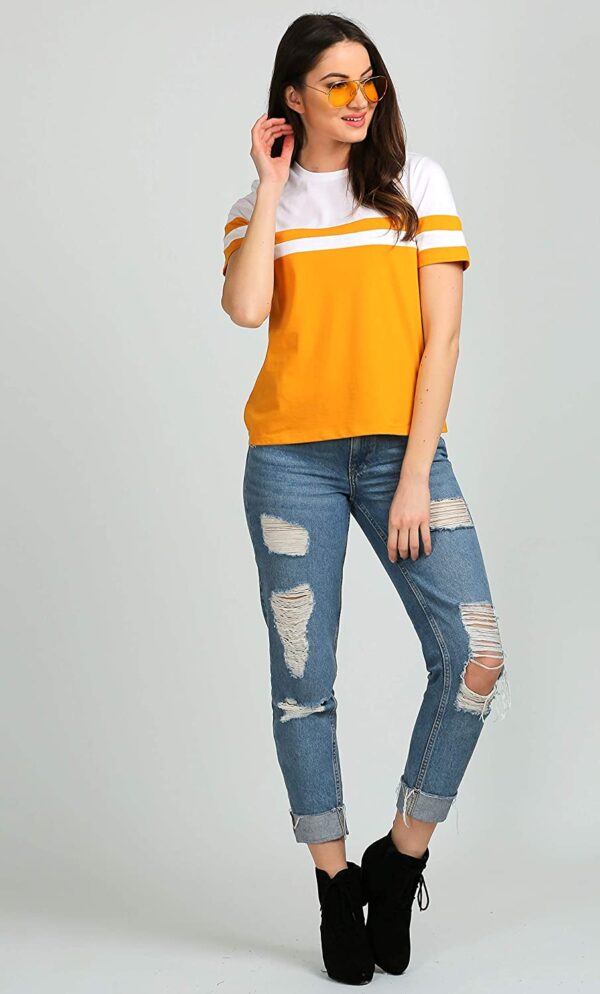 AELOMART Women's Cotton Regular Top(AWT2053-Pn)' - Image 4