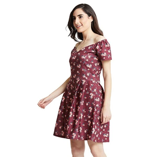 COVER STORY Women's Synthetic Skater Midi Dress - Image 3