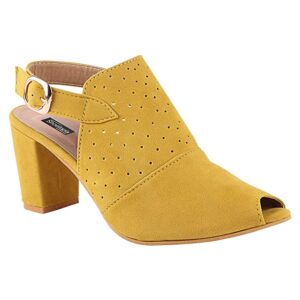 Do Bhai Women Block Heel Pep Toe Ankle Strep Fashion Sandal