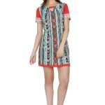 FUSION BEATS Women Blended Polyester Multi Printed Tunic