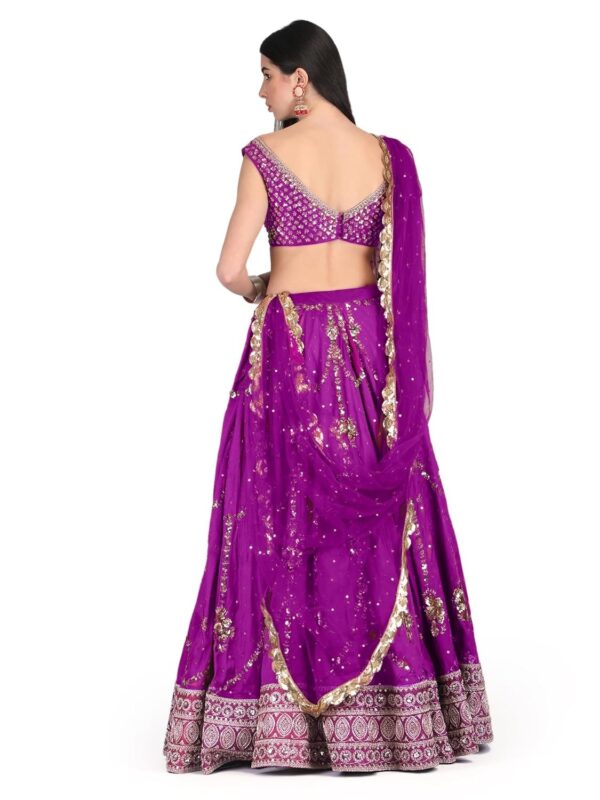 PAWS & FEET Falsa Floral Jharoka Bridal Lehnga - Image 5