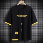 Printed Men Black T-Shirt